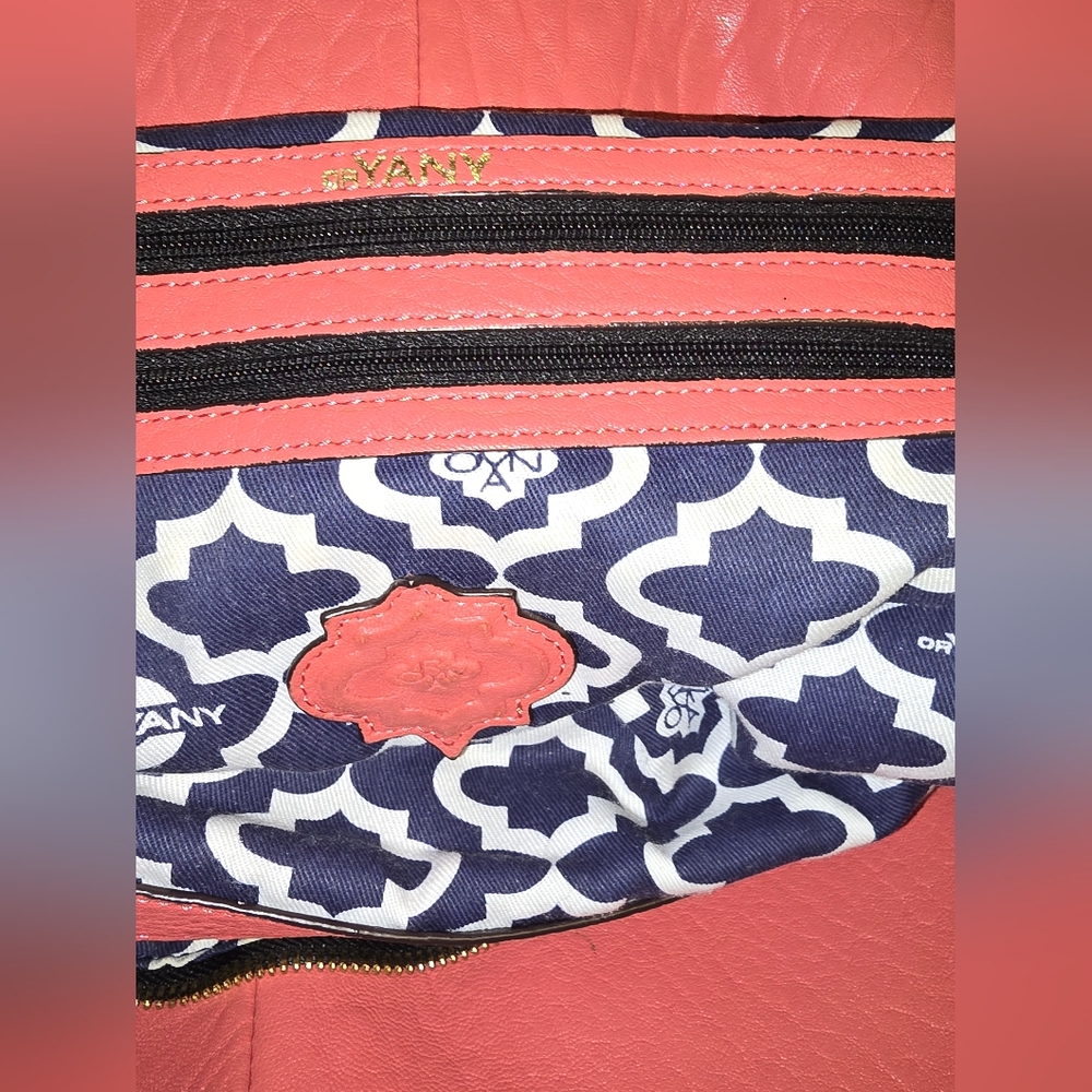 orYANY Lamb Leather Tote—Lauren Mineral Red Pebbled Pre-Owned. Cute Bag! - Picture 8 of 12